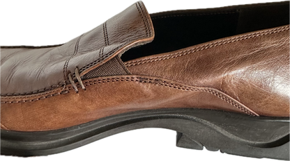 Vittorio Virgili Brown Leather Slip On Loafer