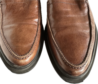 Vittorio Virgili Brown Leather Slip On Loafer