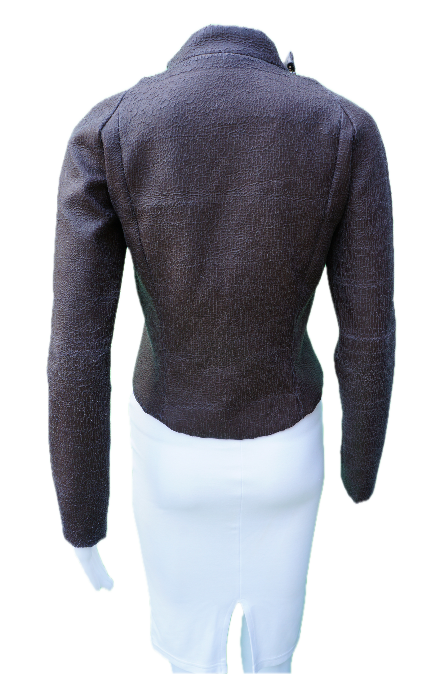 Trosman Brown Funnel Neck Jacket