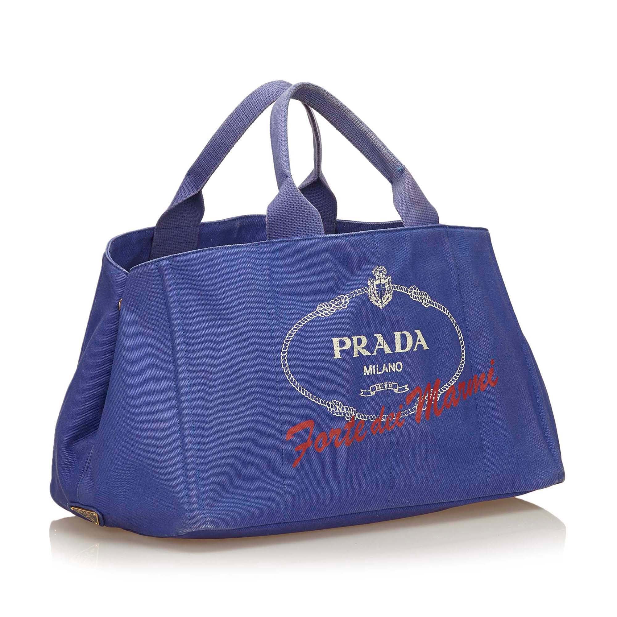 Prada canapa canvas on sale tote