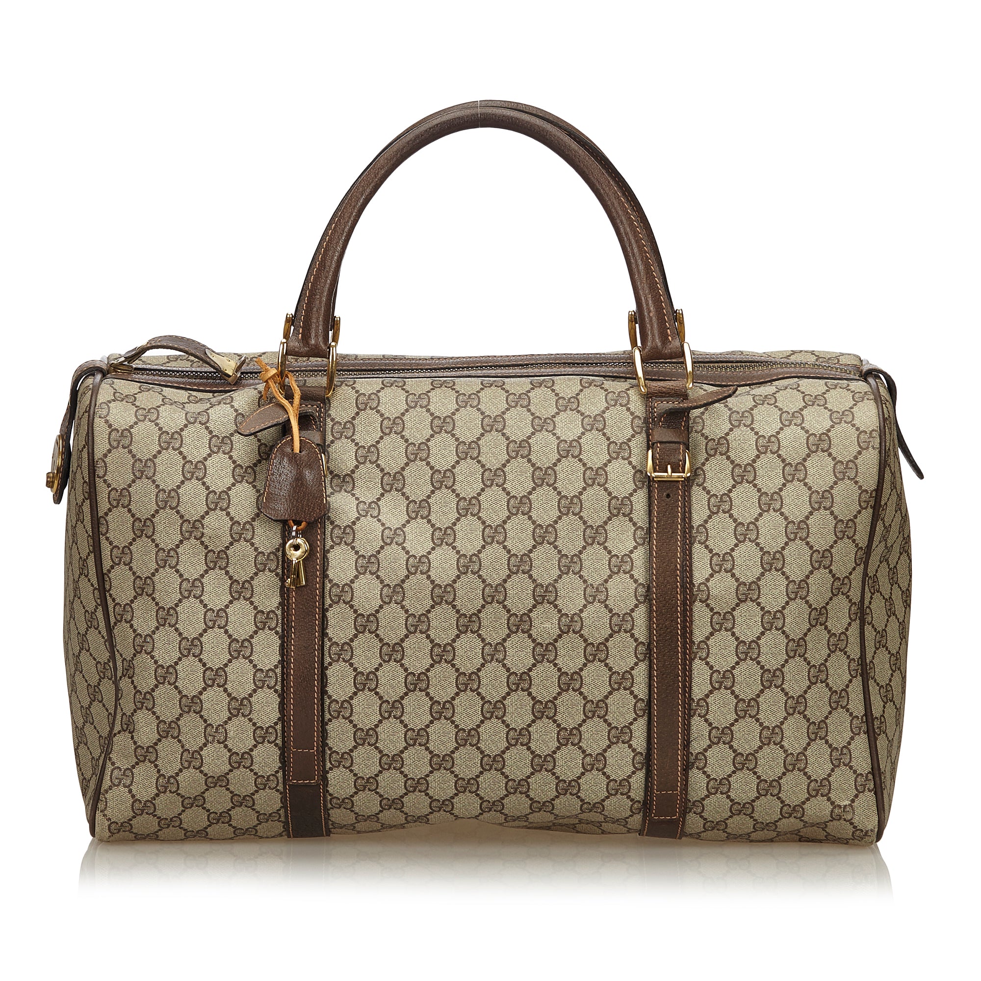 GUCCI GG WEB PLUS SUPREME WEEKENDER CARRY ON BAG on Leef Luxury