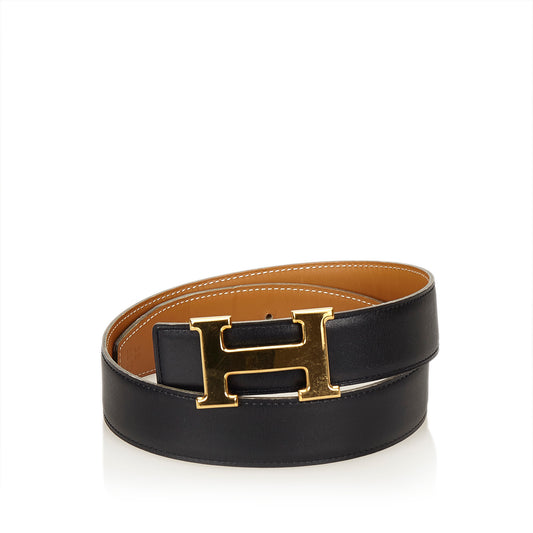 HERMES CONSTANCE H LEATHER BELT 65 - leefluxury.com