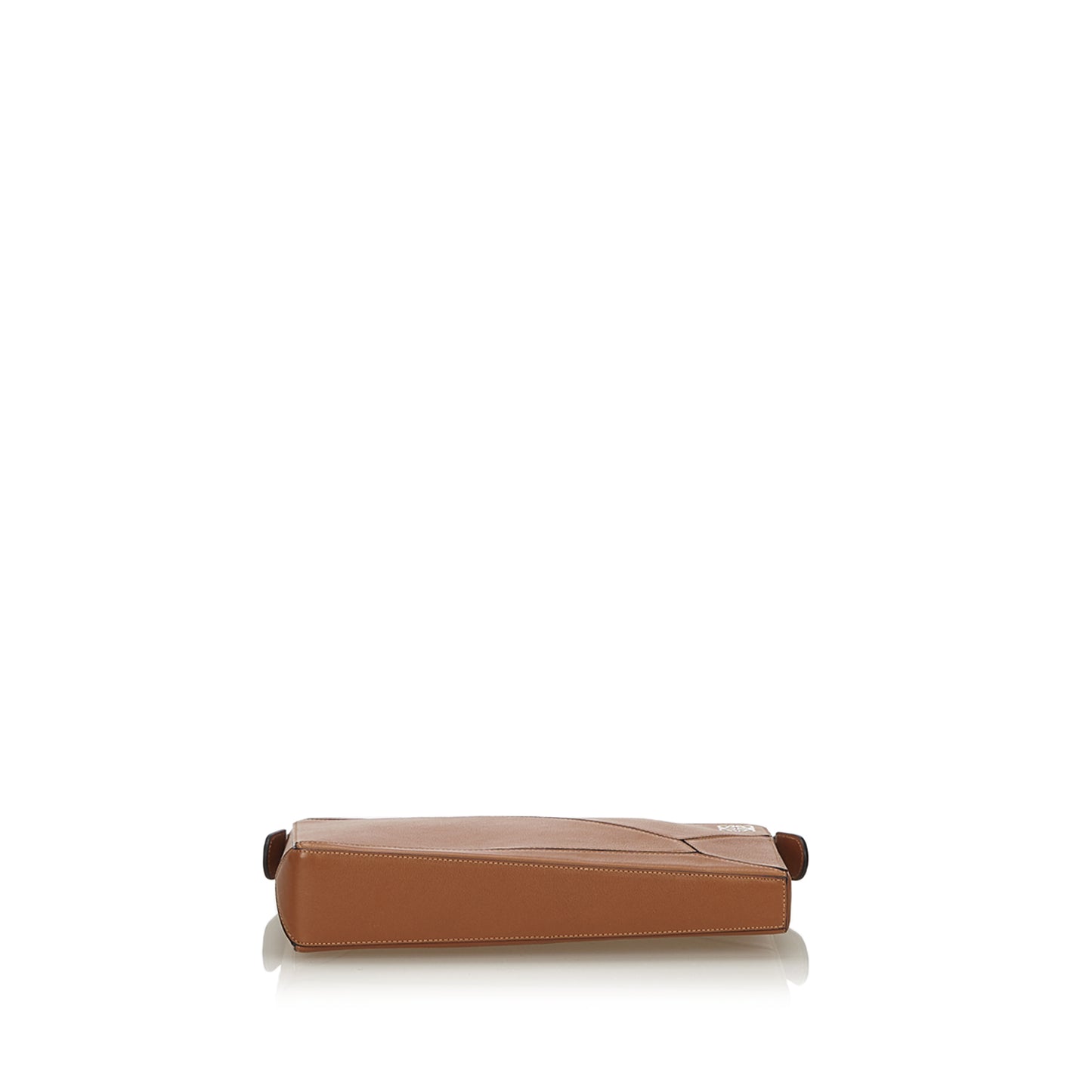 LOEWE CARAMEL LEATHER PUZZLE CLUTCH BAG - leefluxury.com