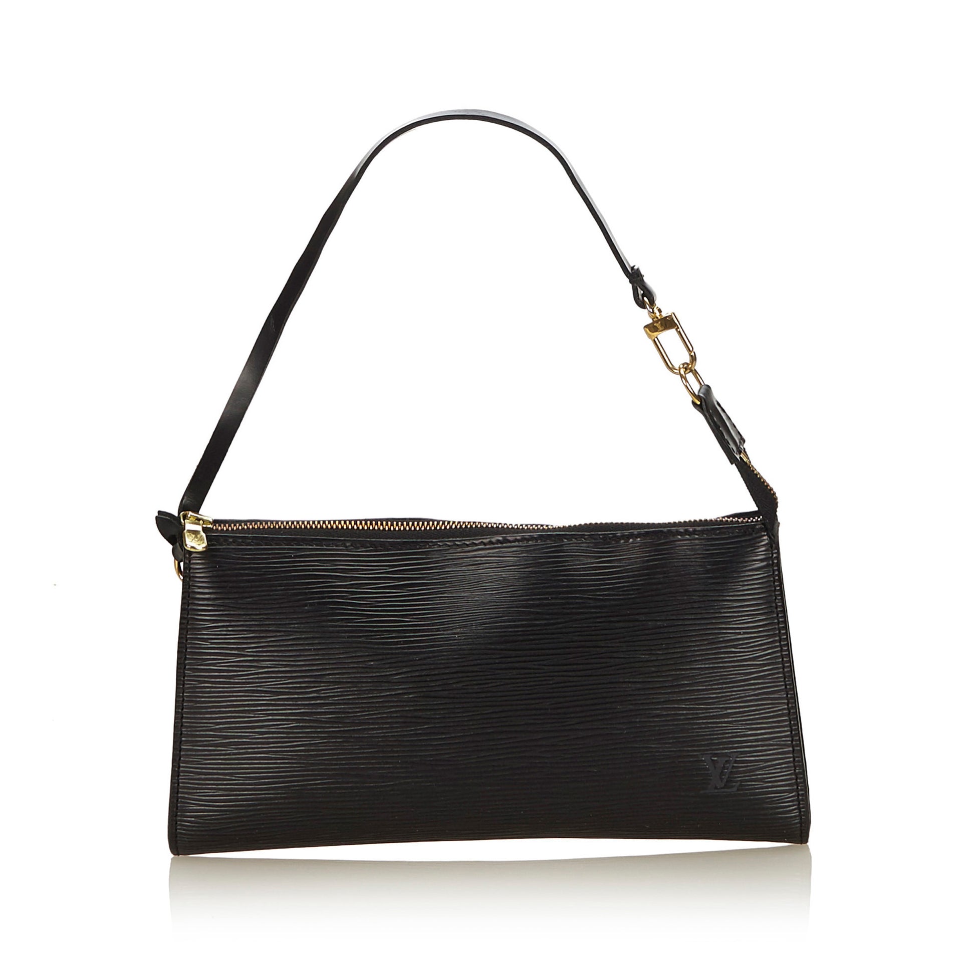 Authentic Louis Vuitton Epi Malesherbes Black Leather Handbag