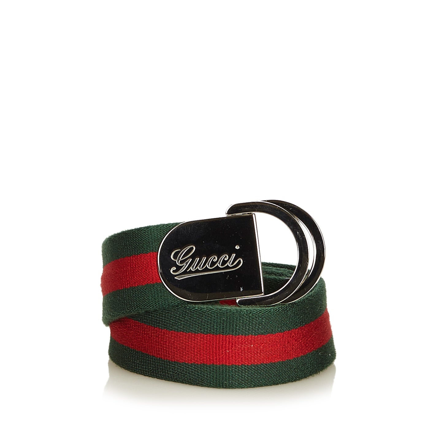 GUCCI WEB CURSIVE LOGO BELT - leefluxury.com