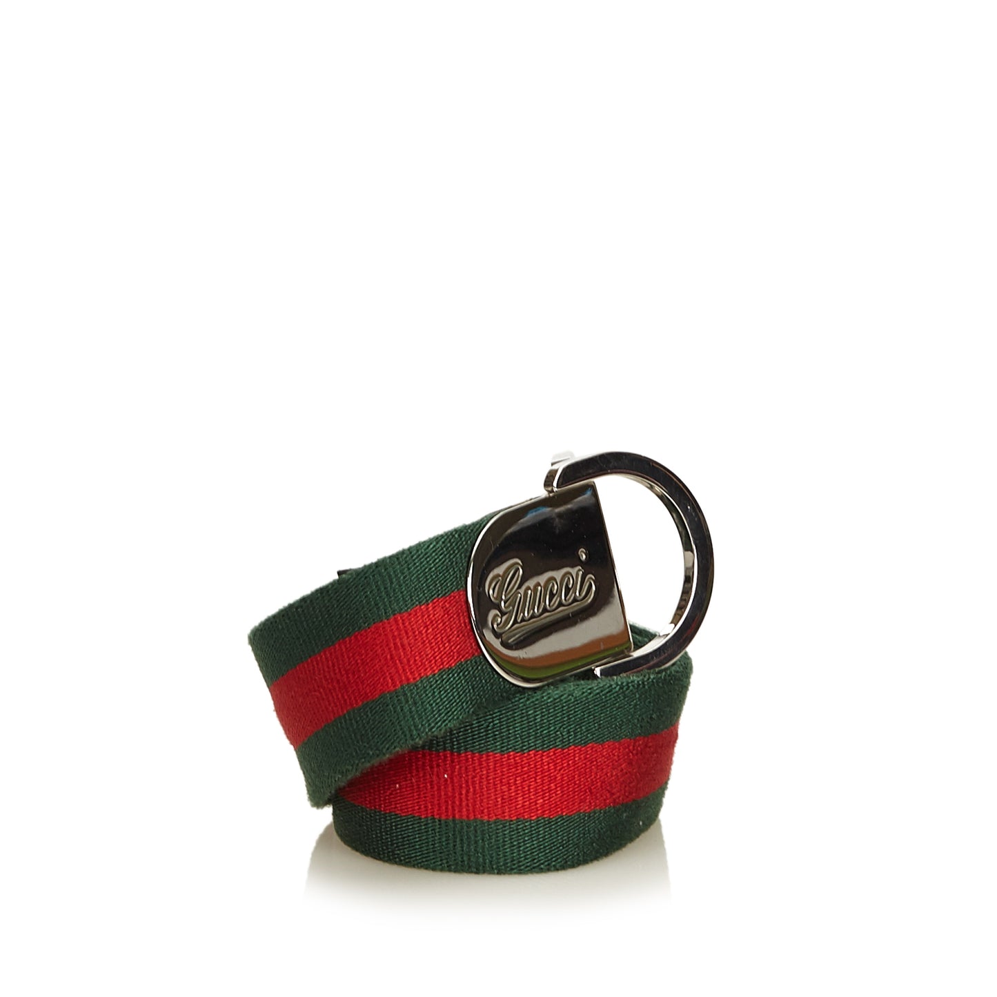 GUCCI WEB CURSIVE LOGO BELT - leefluxury.com