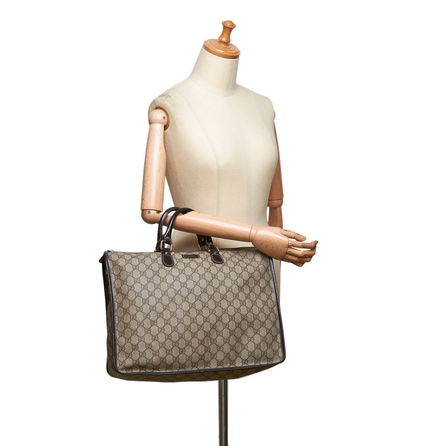 GUCCI GG SUPREME PLUS TOP HANDLE BAG - leefluxury.com