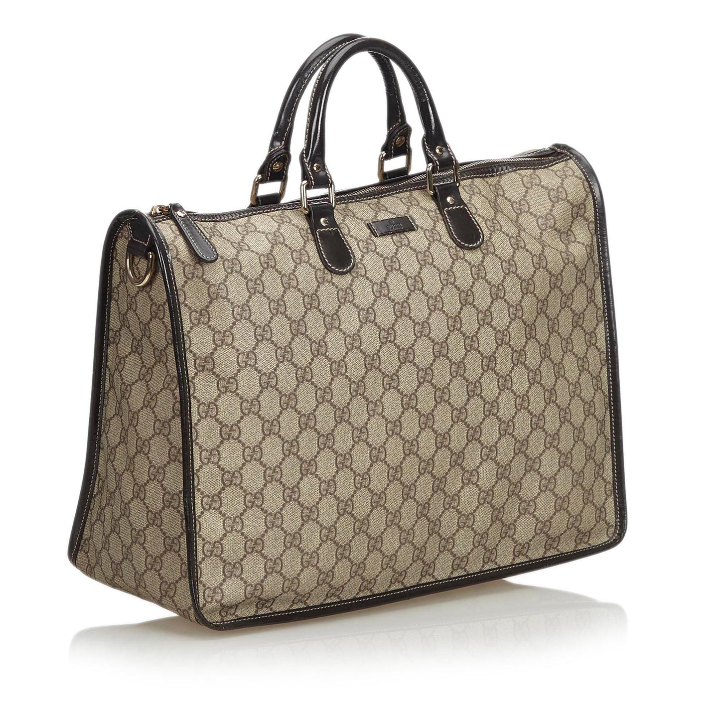 GUCCI GG SUPREME PLUS TOP HANDLE BAG - leefluxury.com