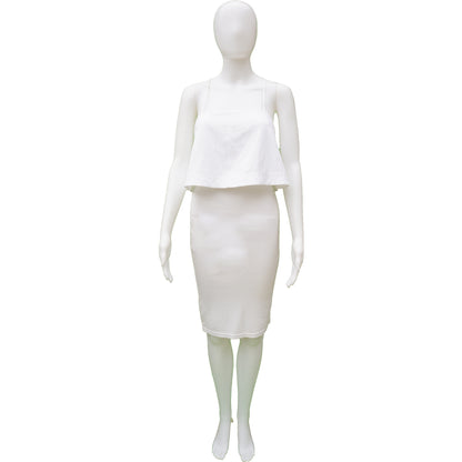 A.L.C. WHITE APRON SPAGHETTI STRAP TOP - leefluxury.com