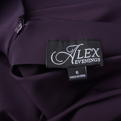 ALEXIS EVENING PLUM COCKTAIL DRESS - leefluxury.com