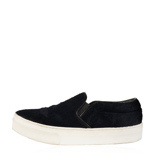 CELINE CALFSKIN PONY-STYLE SLIP-ON SNEAKERS - leefluxury.com