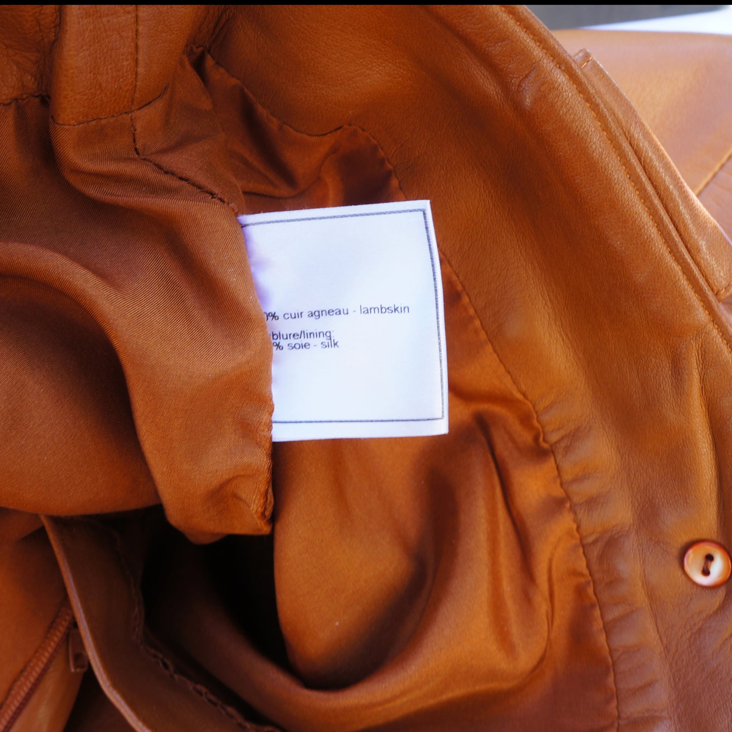 CHANEL MID-RISE CARAMEL LAMBSKIN LEATHER PANTS - leefluxury.com