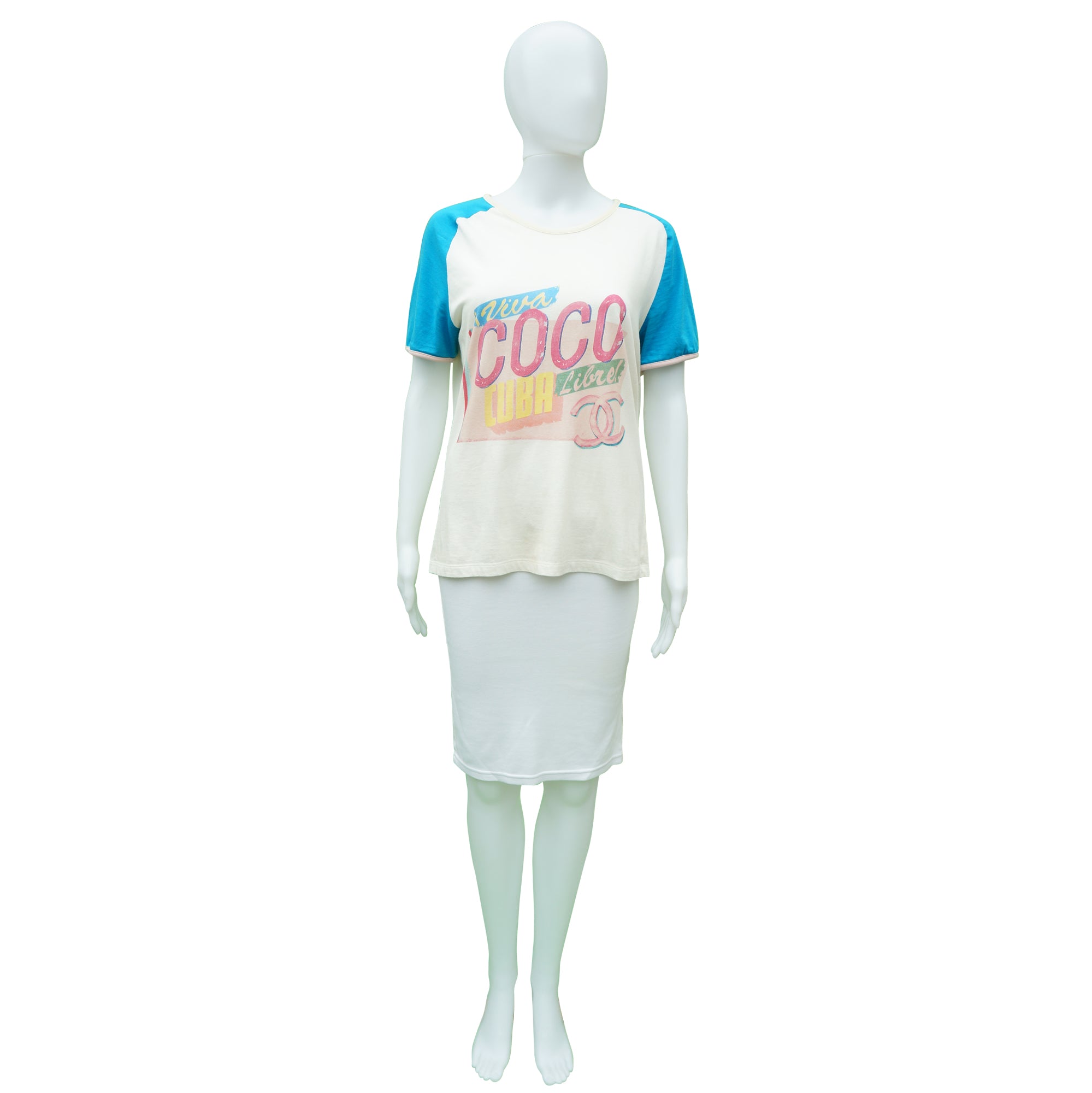 Chanel Cruise Collection Top, Collectible Pink White Blue Green Cotton  Viscose Nylon ref.366459 - Joli Closet