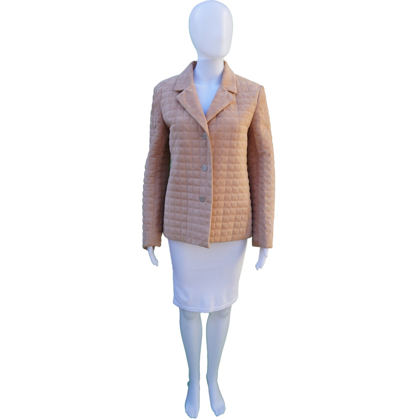 CHANEL MATELASSE QUILTED SUEDE JACKET - leefluxury.com