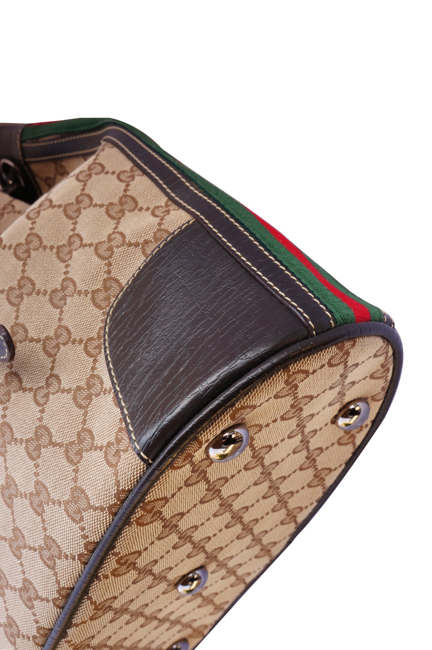 Gucci Web Bucket Bag Sling Back Pack - leefluxury.com