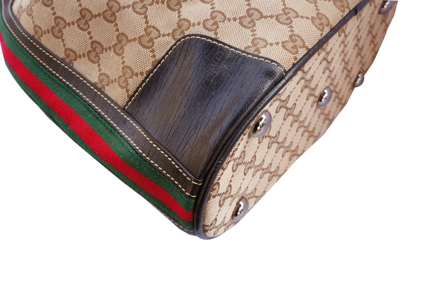 Gucci Web Bucket Bag Sling Back Pack - leefluxury.com