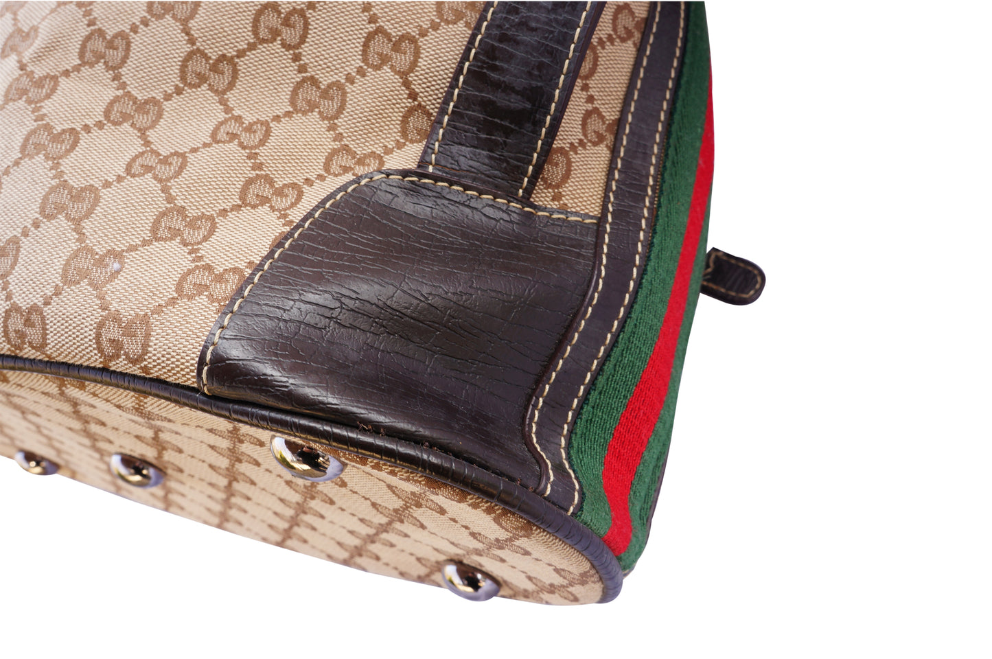 Gucci Web Bucket Bag Sling Back Pack - leefluxury.com