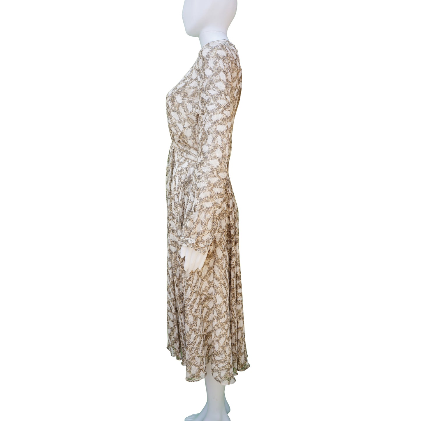 Derek Lam Silk Snake Print Midi Dress - New With Tags 