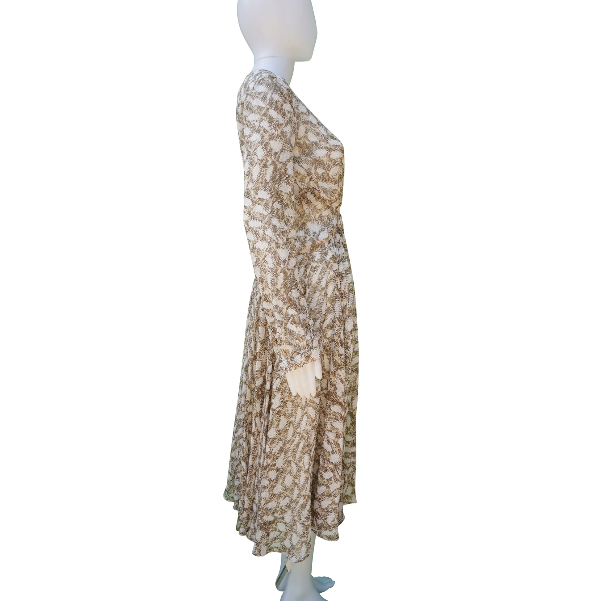 Derek Lam Silk Snake Print Midi Dress - New With Tags 