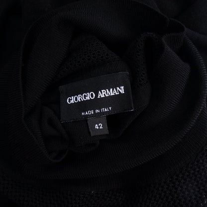 Giorgio Armani Black Knit Soft Turtle Neck