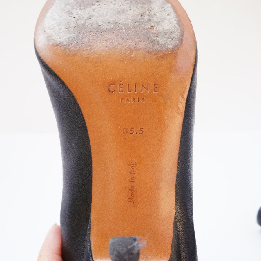Celine VNeck Leather Sock Bootie