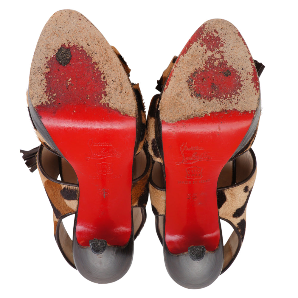 Christian Louboutin Ponyhair Slingback Sandals