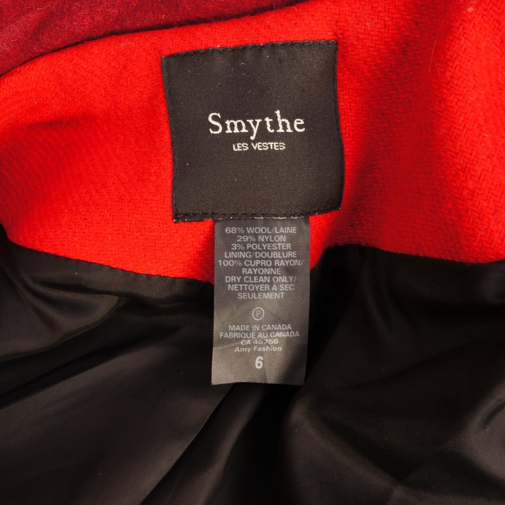 Smythe Red Wool Pea Coat