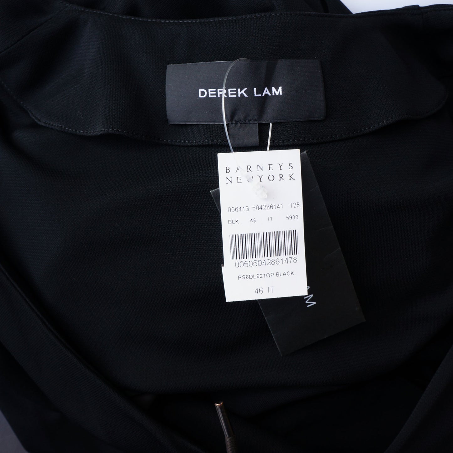 DEREK LAM BLACK JERSEY WRAP COCKTAIL DRESS - leefluxury.com