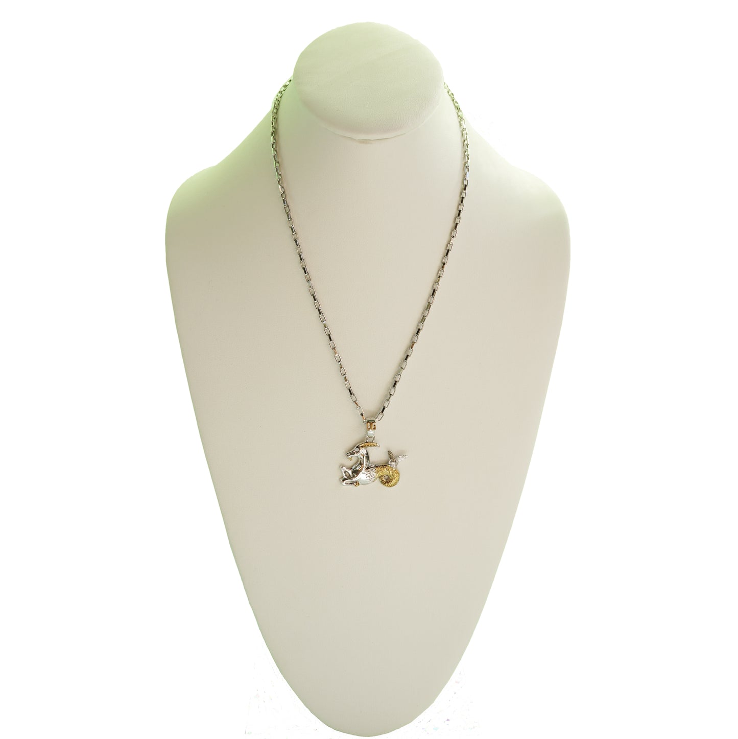 DOLCE & GABBANA ZODIAC CAPRICORN STERLING SILVER PENDANT NECKLACE - leefluxury.com