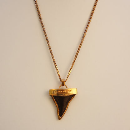 GIVENCHY SMALL SHARK TOOTH DOUBLE STRAND NECKLACE - leefluxury.com