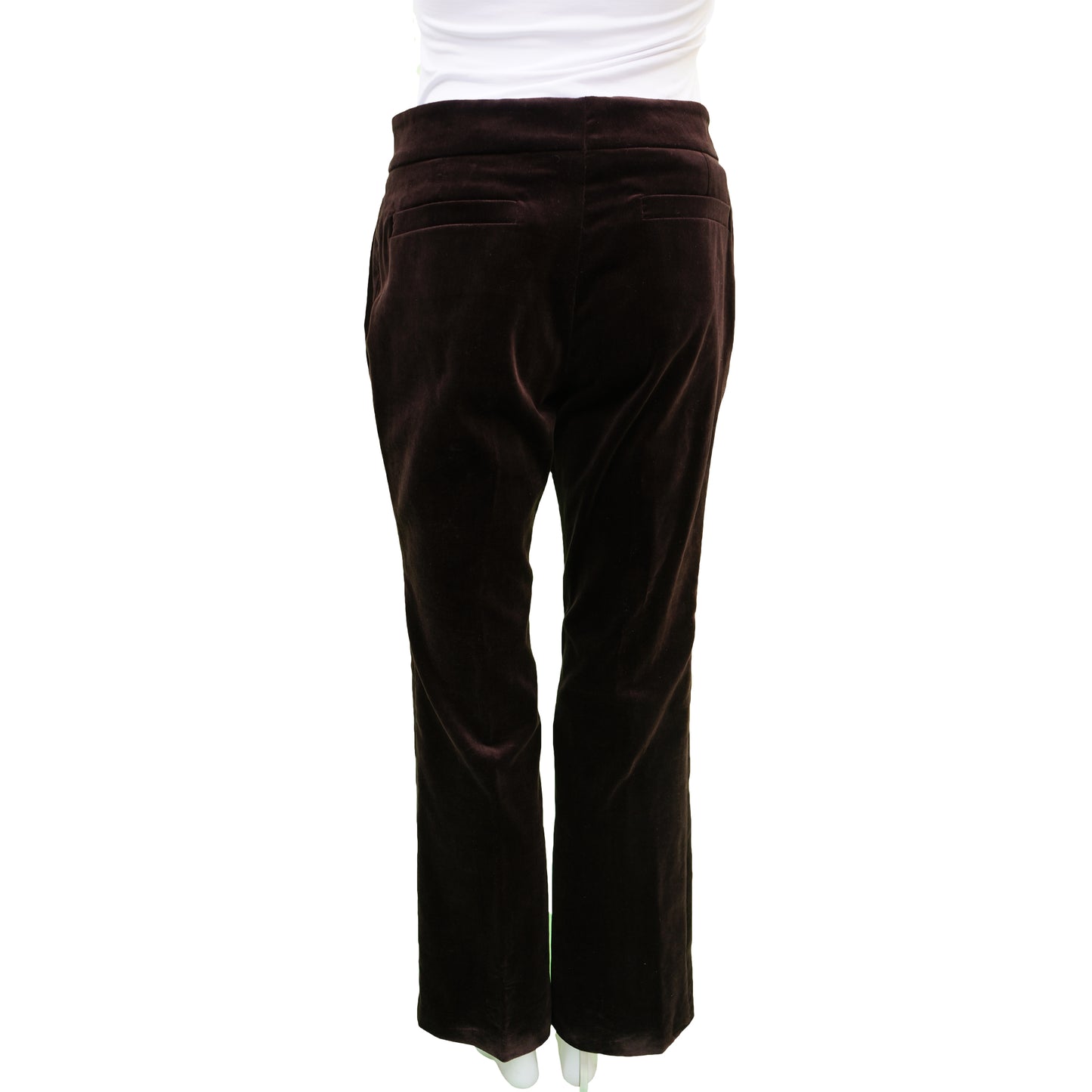 GUCCI BROWN VELVET SLIGHT BELL LEG PANT - leefluxury.com