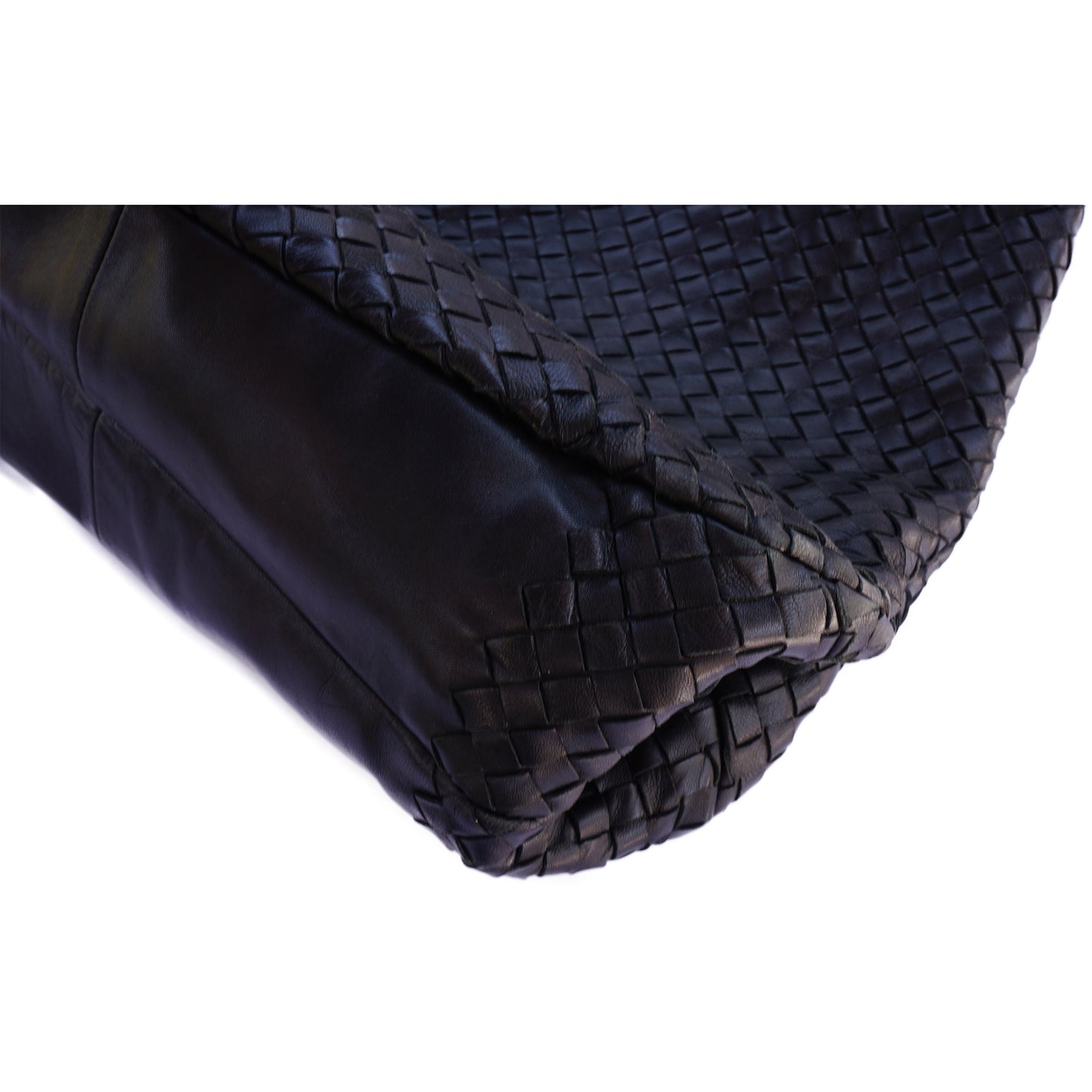 BOTTEGA VENETA INTRECCIATO BLACK HOBO BAG - leefluxury.com