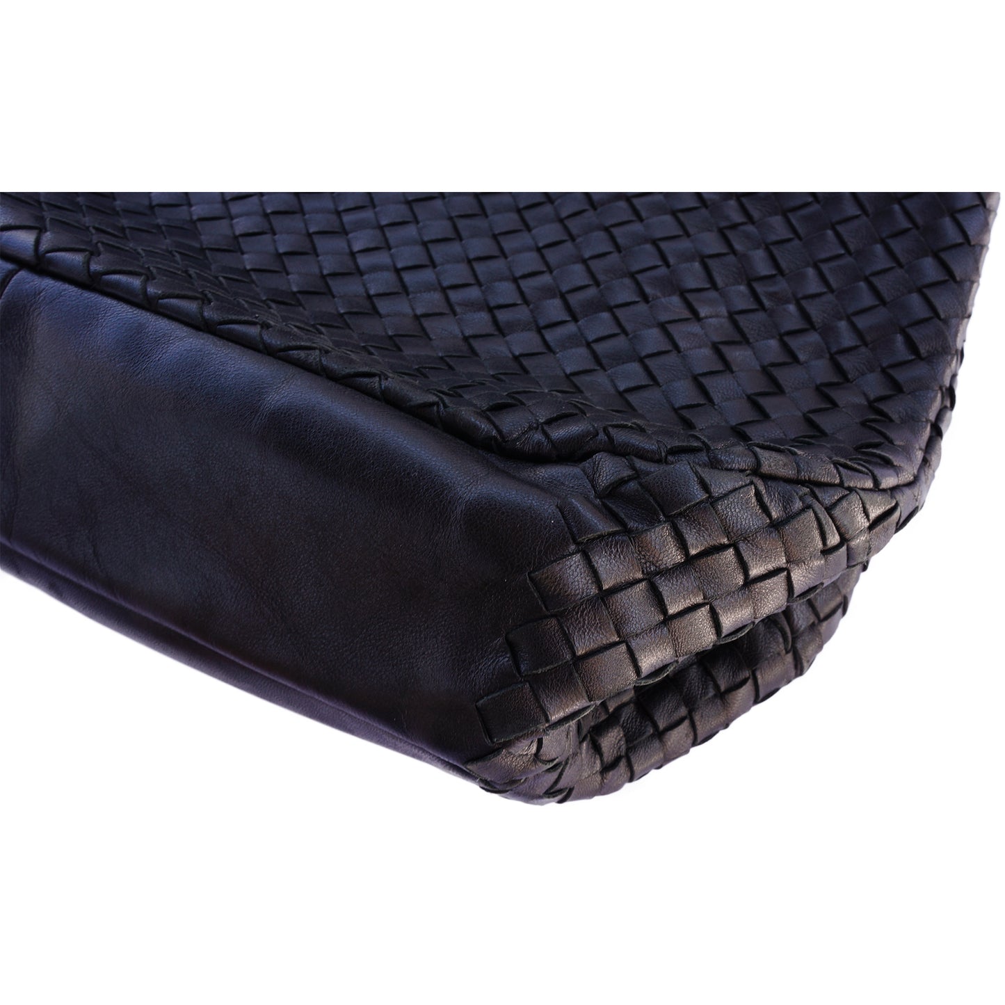 BOTTEGA VENETA INTRECCIATO BLACK HOBO BAG - leefluxury.com