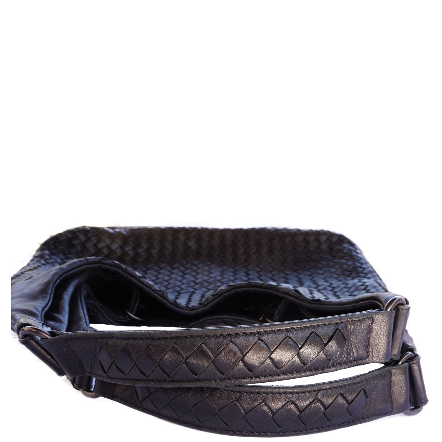 BOTTEGA VENETA INTRECCIATO BLACK HOBO BAG - leefluxury.com