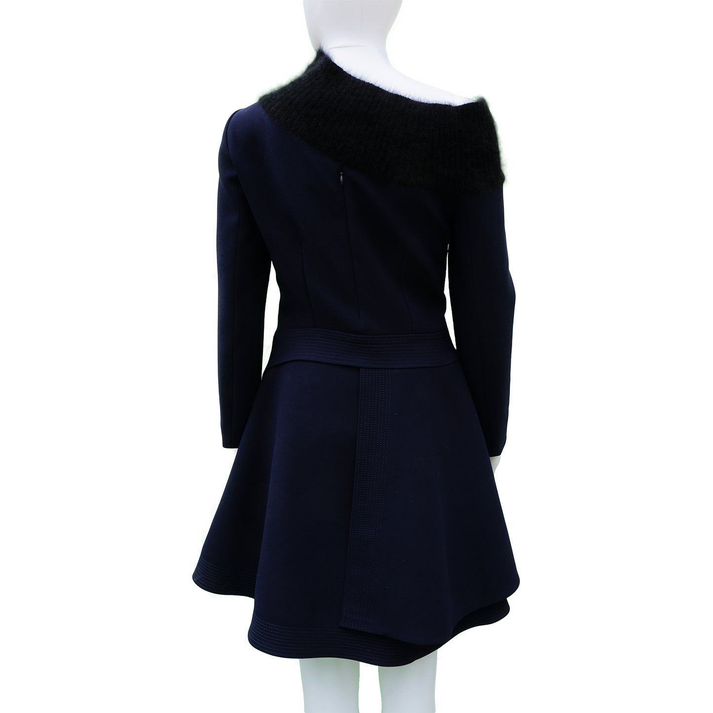 CHRISTIAN DIOR 2016 ANGORA BATEAU NECK SHIFT DRESS - leefluxury.com