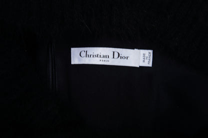 CHRISTIAN DIOR 2016 ANGORA BATEAU NECK SHIFT DRESS - leefluxury.com