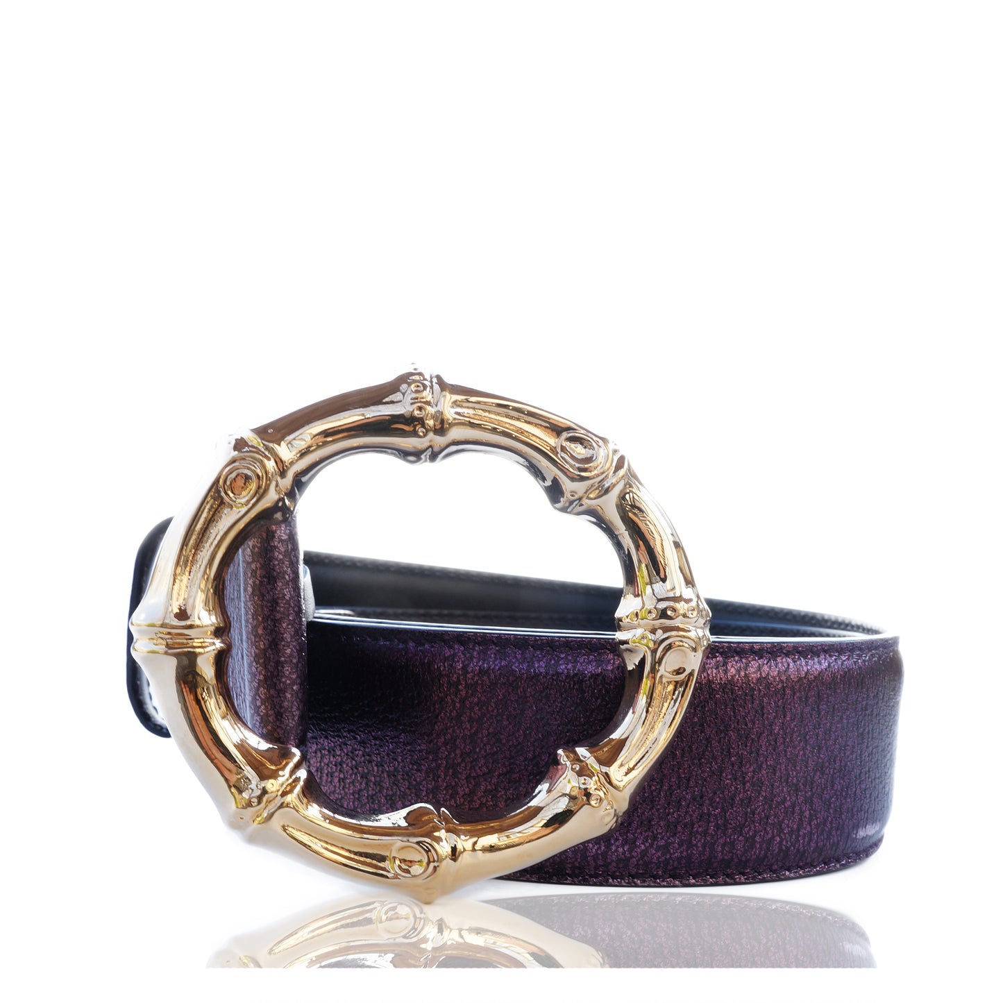 GUCCI TOM FORD BAMBOO LEATHER BELT - leefluxury.com