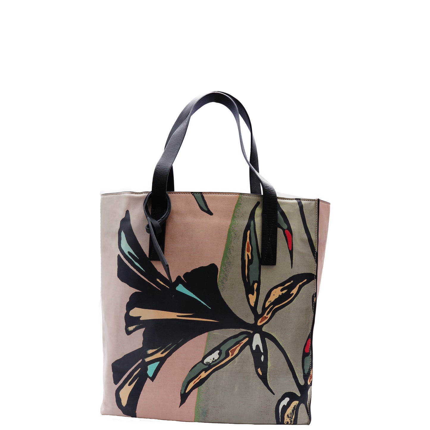 MARNI FLORAL PRINTED LEATHER TOTE BAG - leefluxury.com