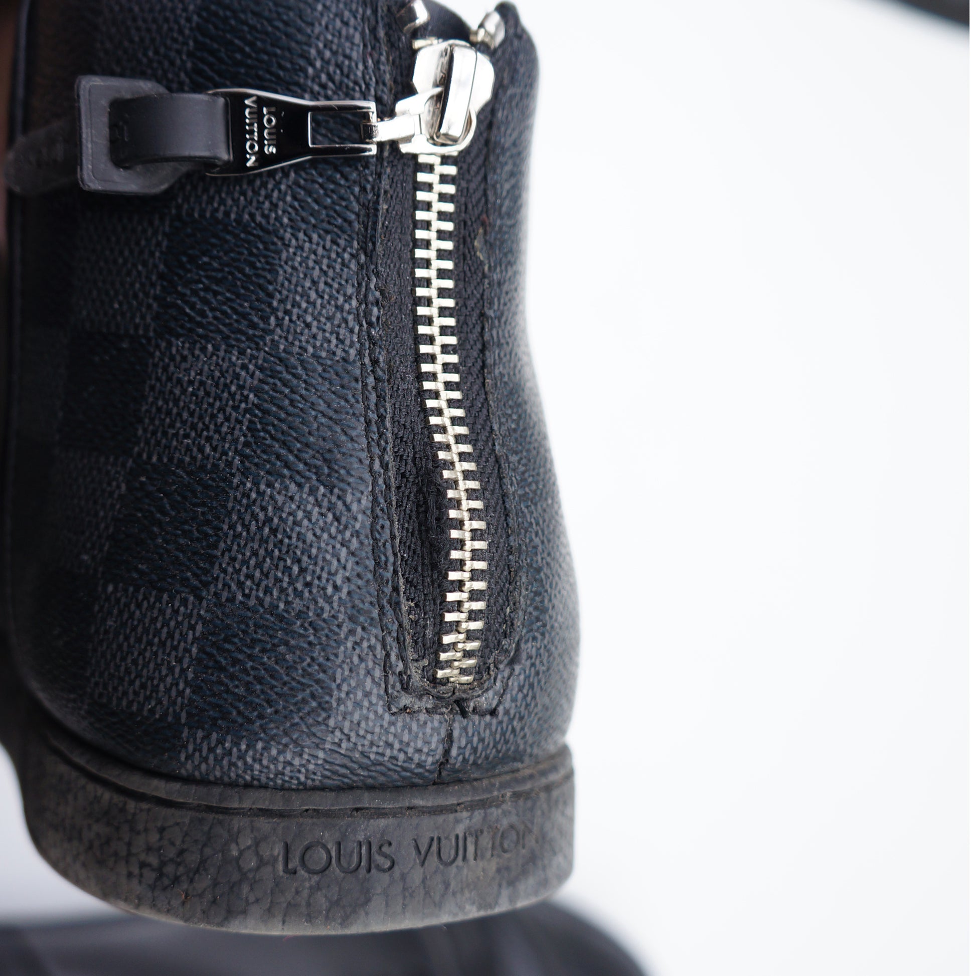 Louis Vuitton Line Up Monogram High Top Sneakers Black