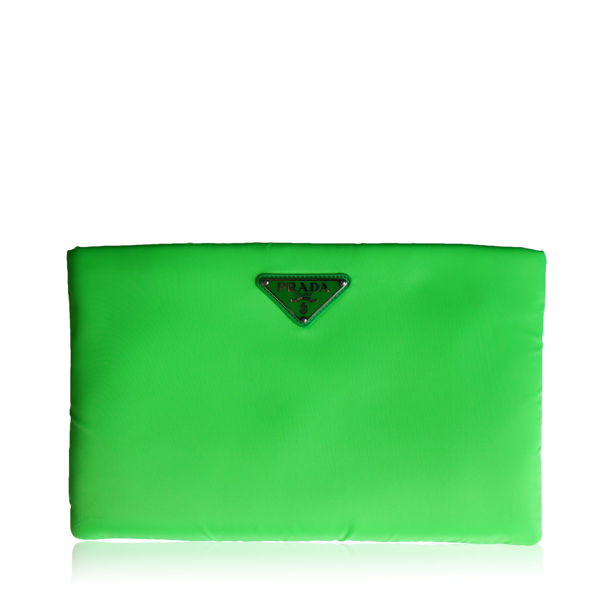 PRADA NEON TESSUTO CONVERTIBLE CLUTCH SHOULDER BAG leefluxury