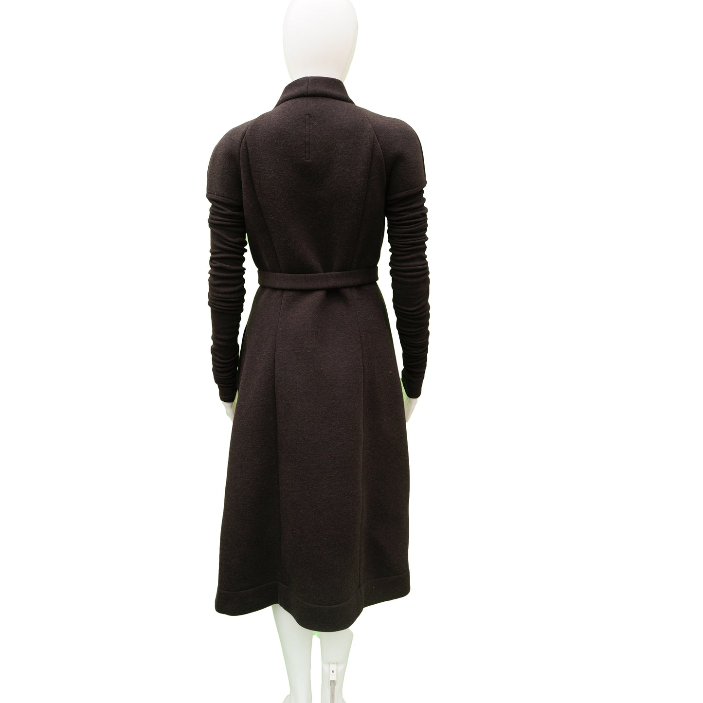 RICK OWENS LILIES BROWN LONG DUSTER COAT - leefluxury.com