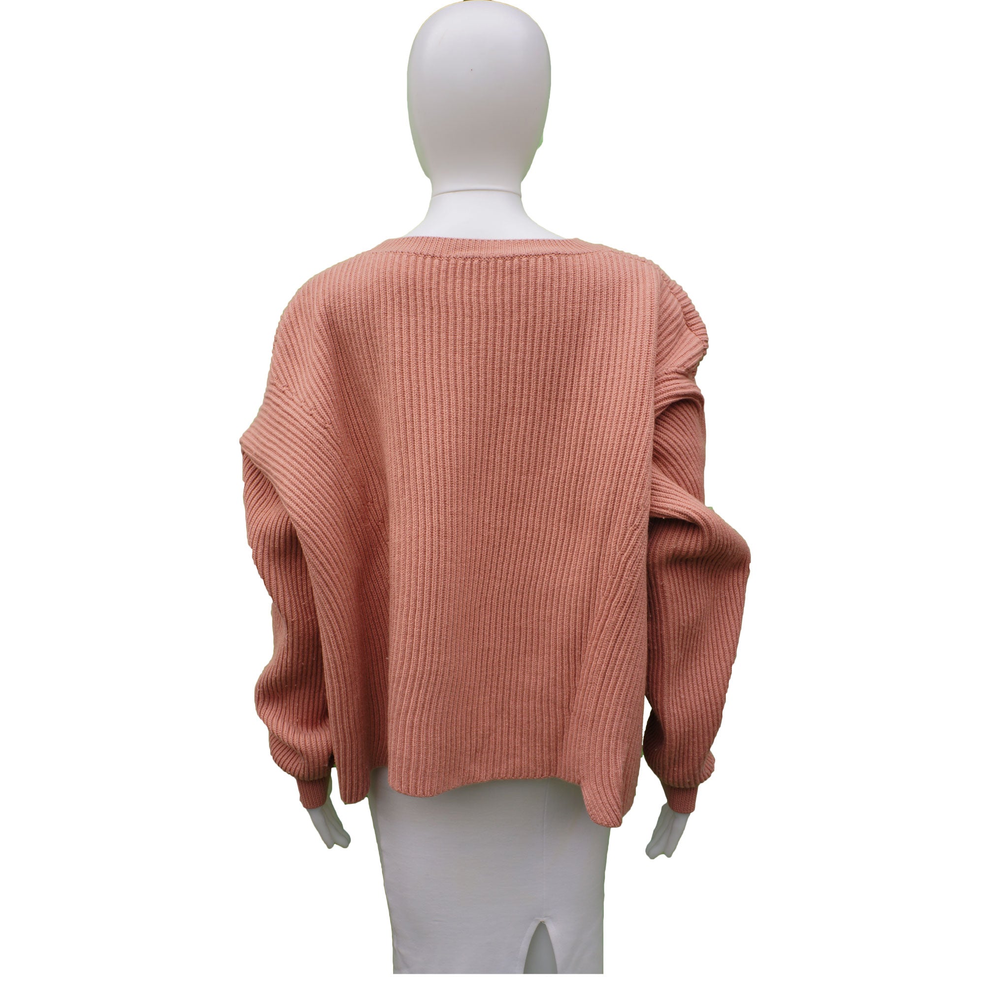 STELLA MCCARTNEY 2017 VIRGIN WOOL DUSTY ROSE OVERSIZED KNIT