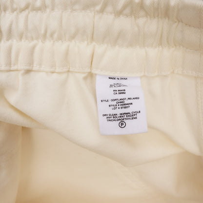 THEORY CORTLANDT RELAXED CREAM CHINO JOGGER PANT - leefluxury.com