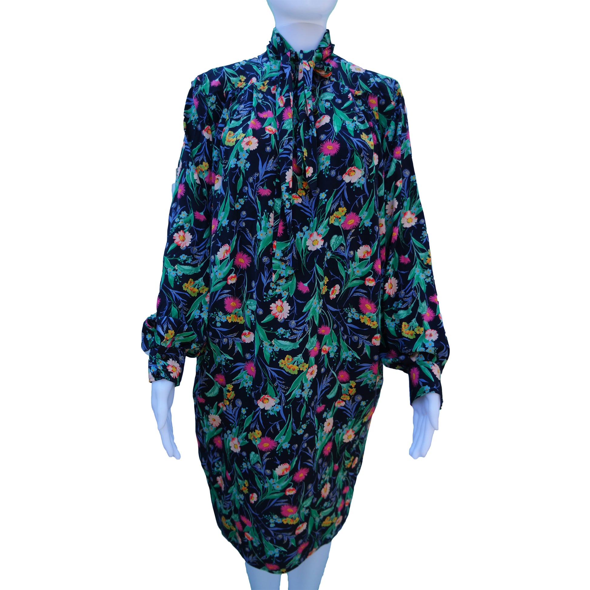 UNGARO VINTAGE FLORAL DRESS - leefluxury.com