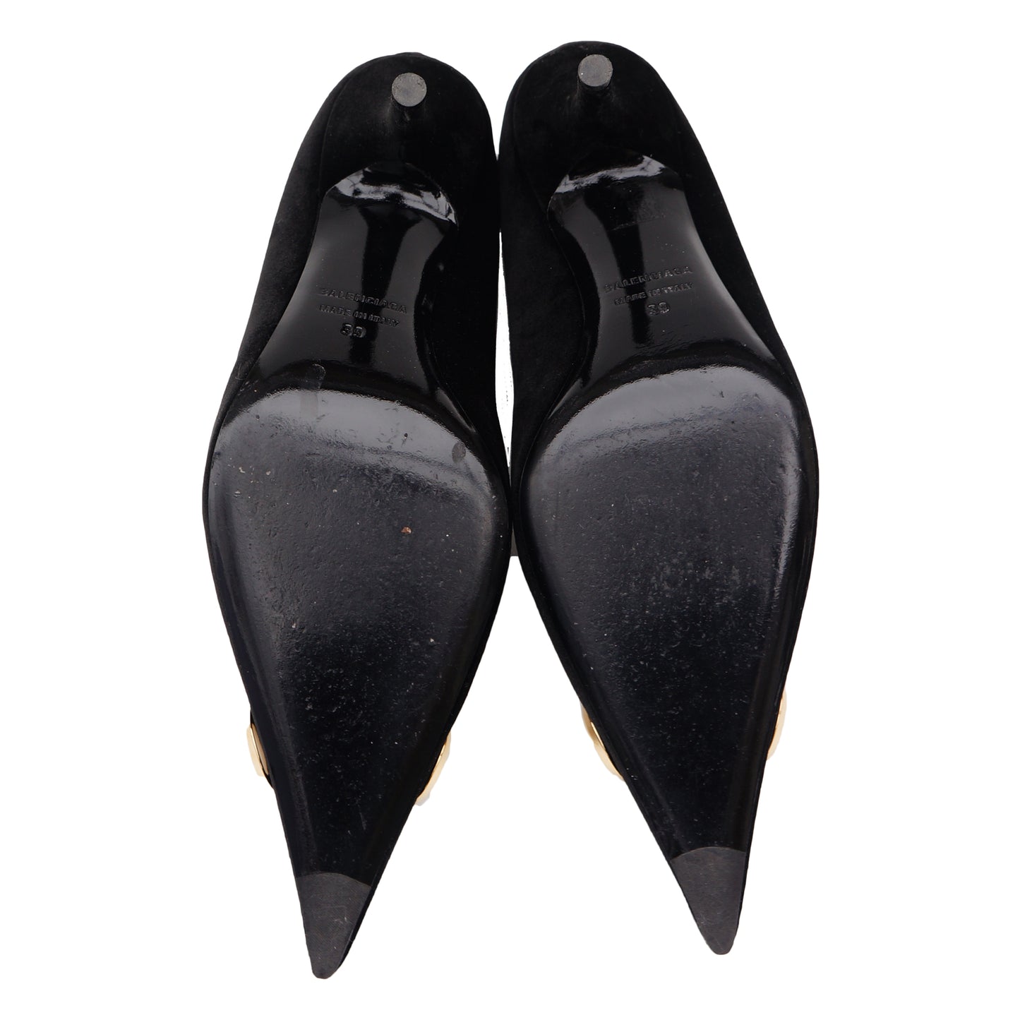 BALENCIAGA BB 80 2018 VELOUR BLACK PUMPS - leefluxury.com