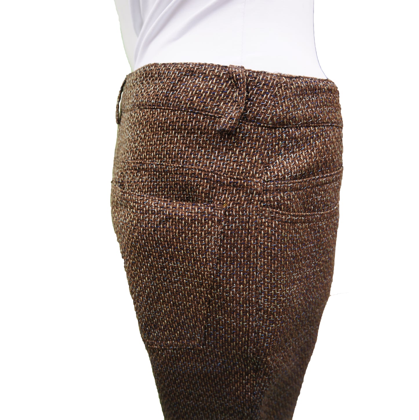 CHANEL COTTON TWEED STRAIGHT LEG PANT - leefluxury.com