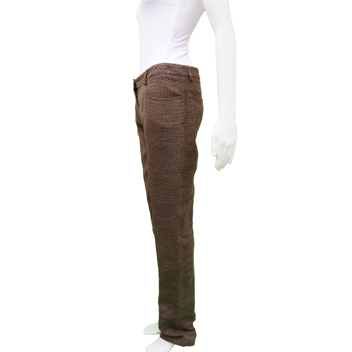 CHANEL COTTON TWEED STRAIGHT LEG PANT - leefluxury.com