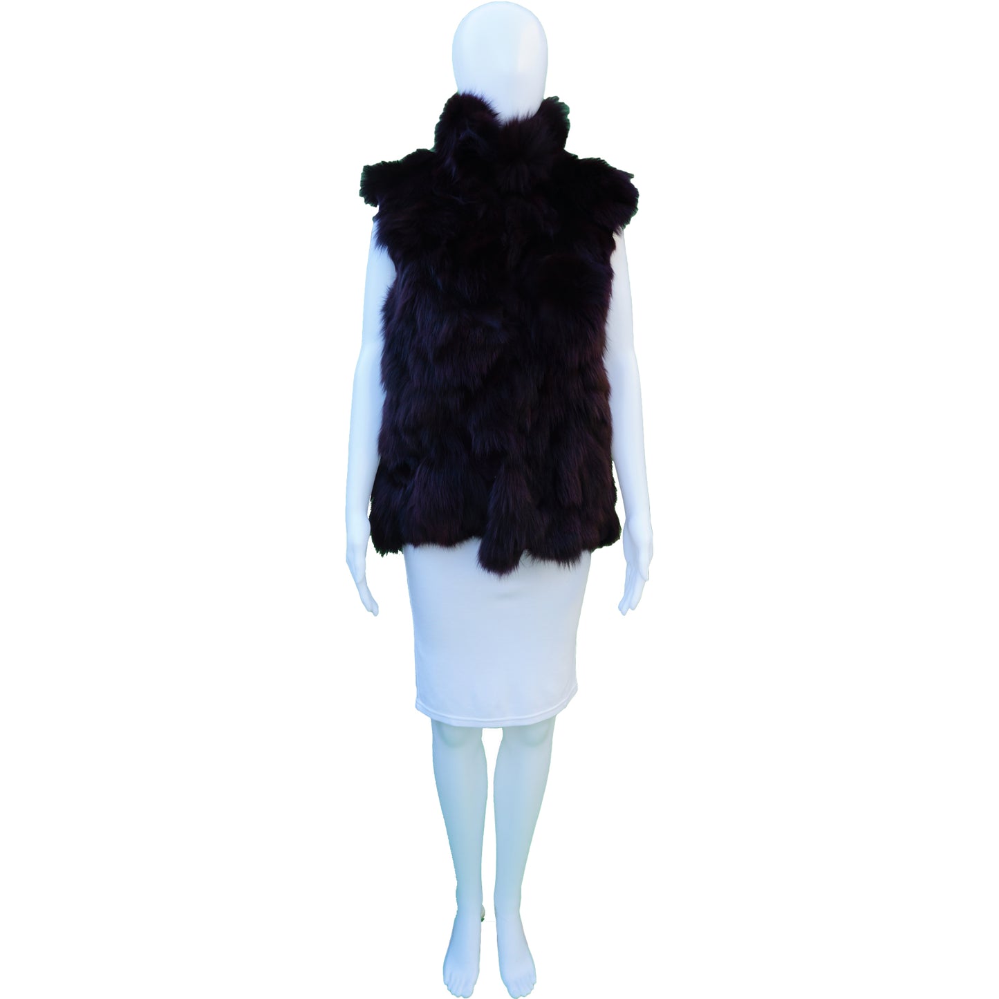 ADRIENNE LANDAU FOX FUR VEST - leefluxury.com