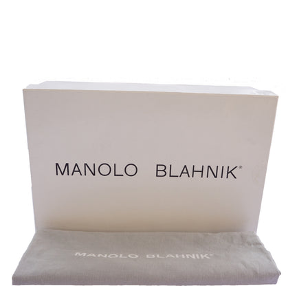 MANOLO BLAHNIK ANKLE STRAP SANDALS - leefluxury.com