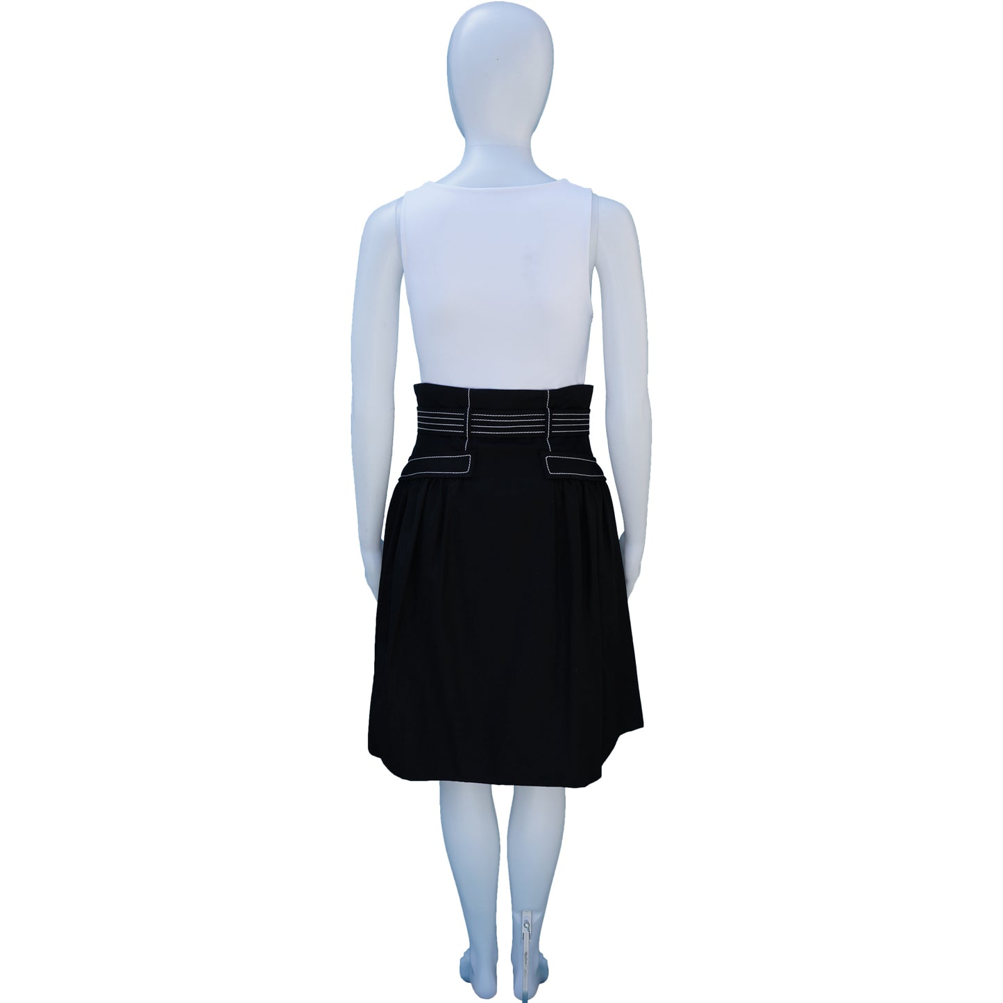 NINA RICCI BLACK A-LINE SKIRT - leefluxury.com